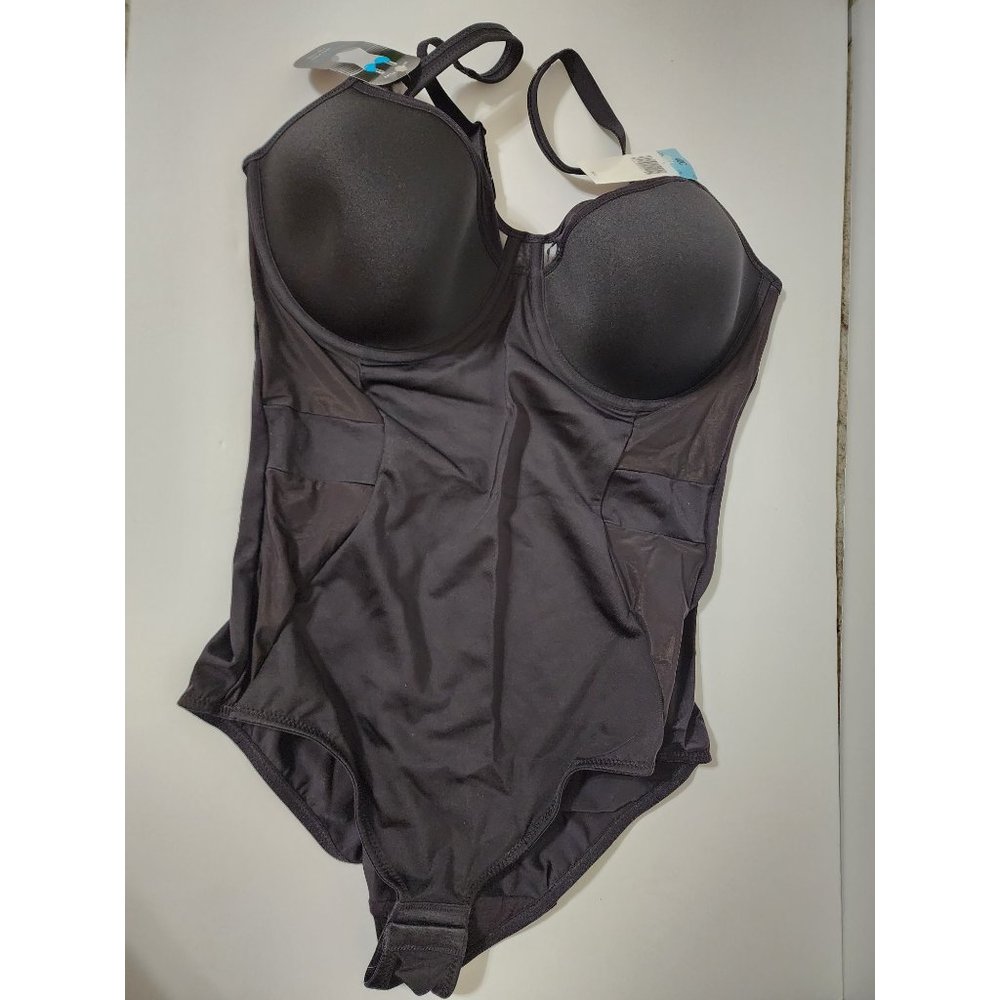 Ultra Light Built-in Bra Bodysuit One-Piece Shaper Size 40C NEW Black 051241